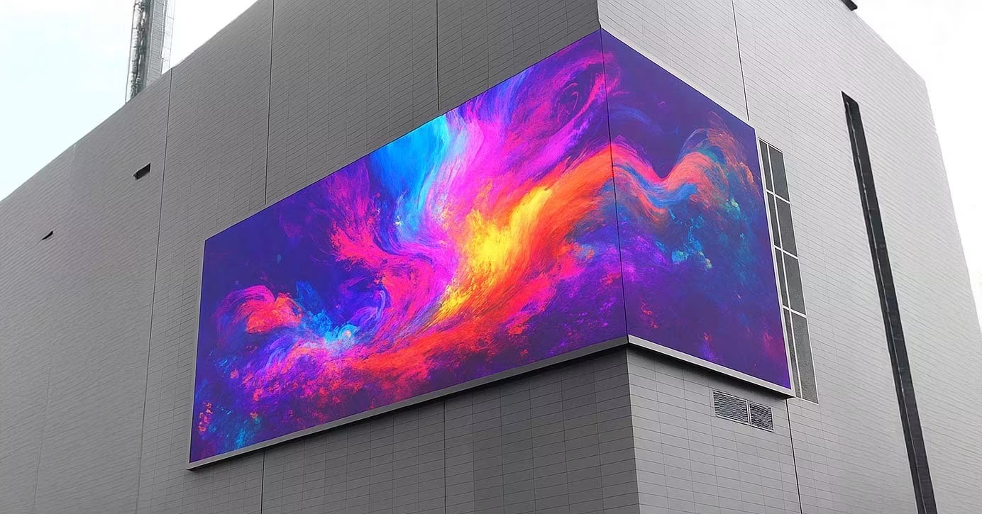 LED display installation supplied to a Belgian commercial project