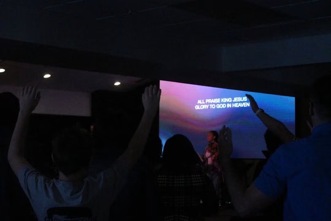 Outdoor LED billboard installation