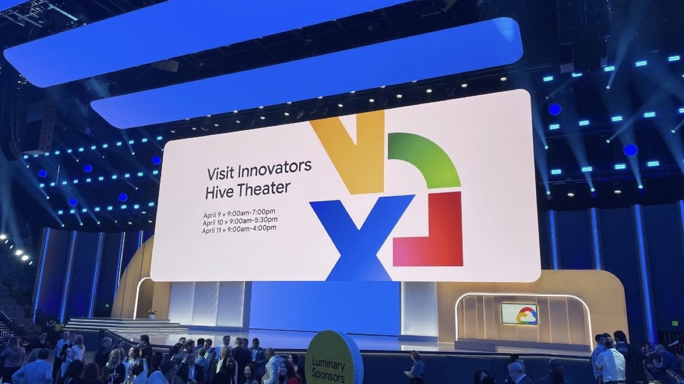 LED screen in a corporate conference setting