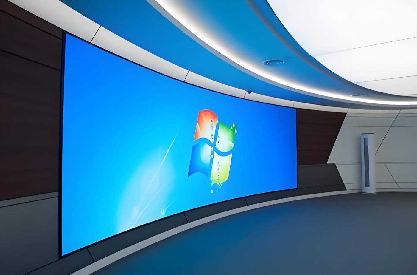 LED display in a large indoor public space