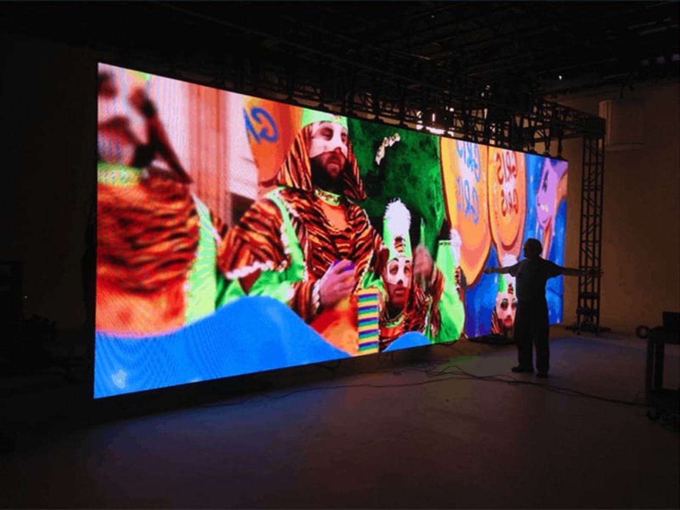 Indoor LED video wall installation