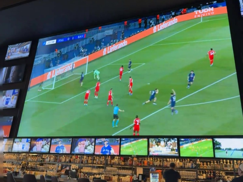 Boston football soccer bar LED display World Cup viewing