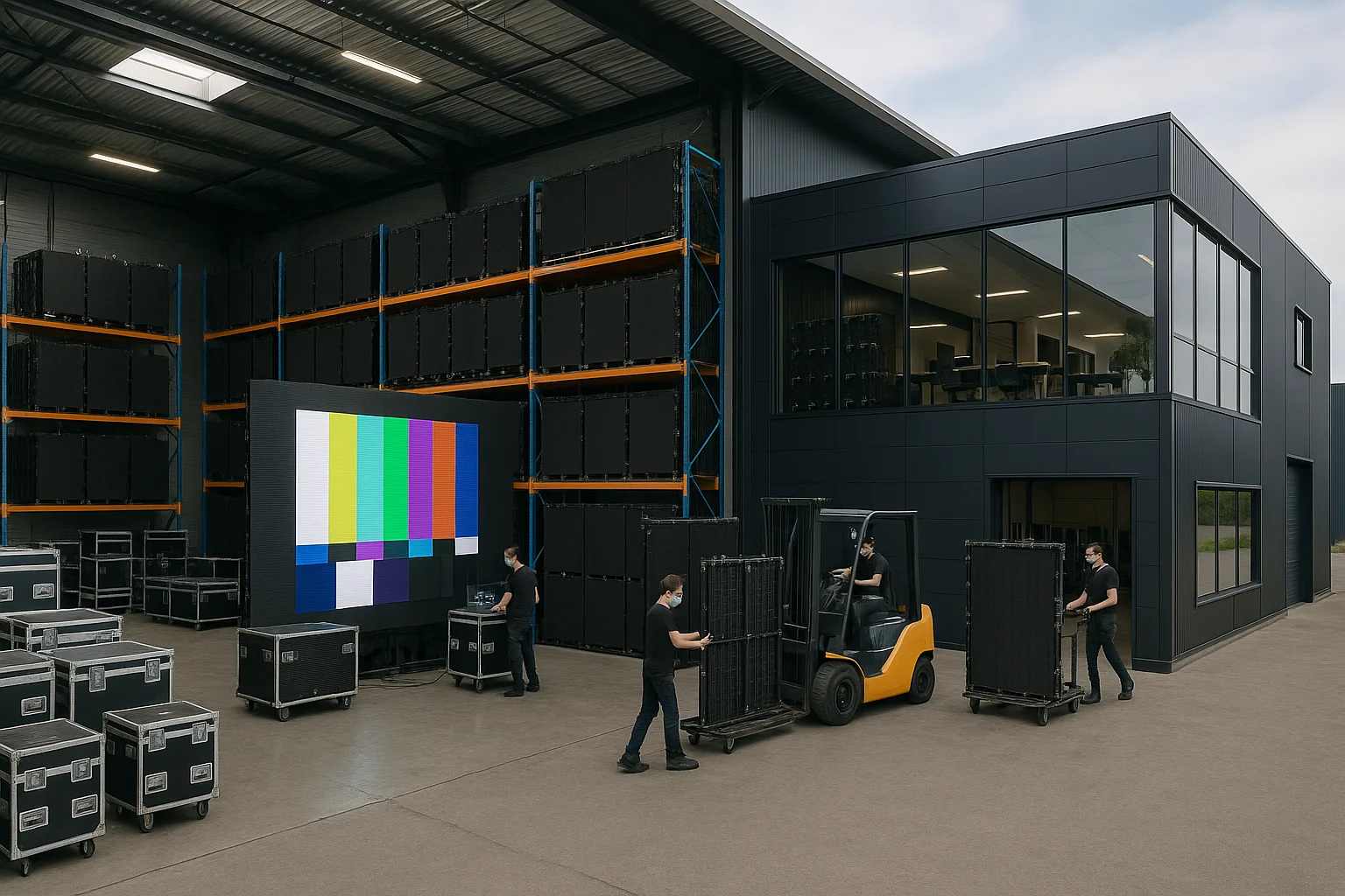 Warehouse and Logistics - global LED display shipping