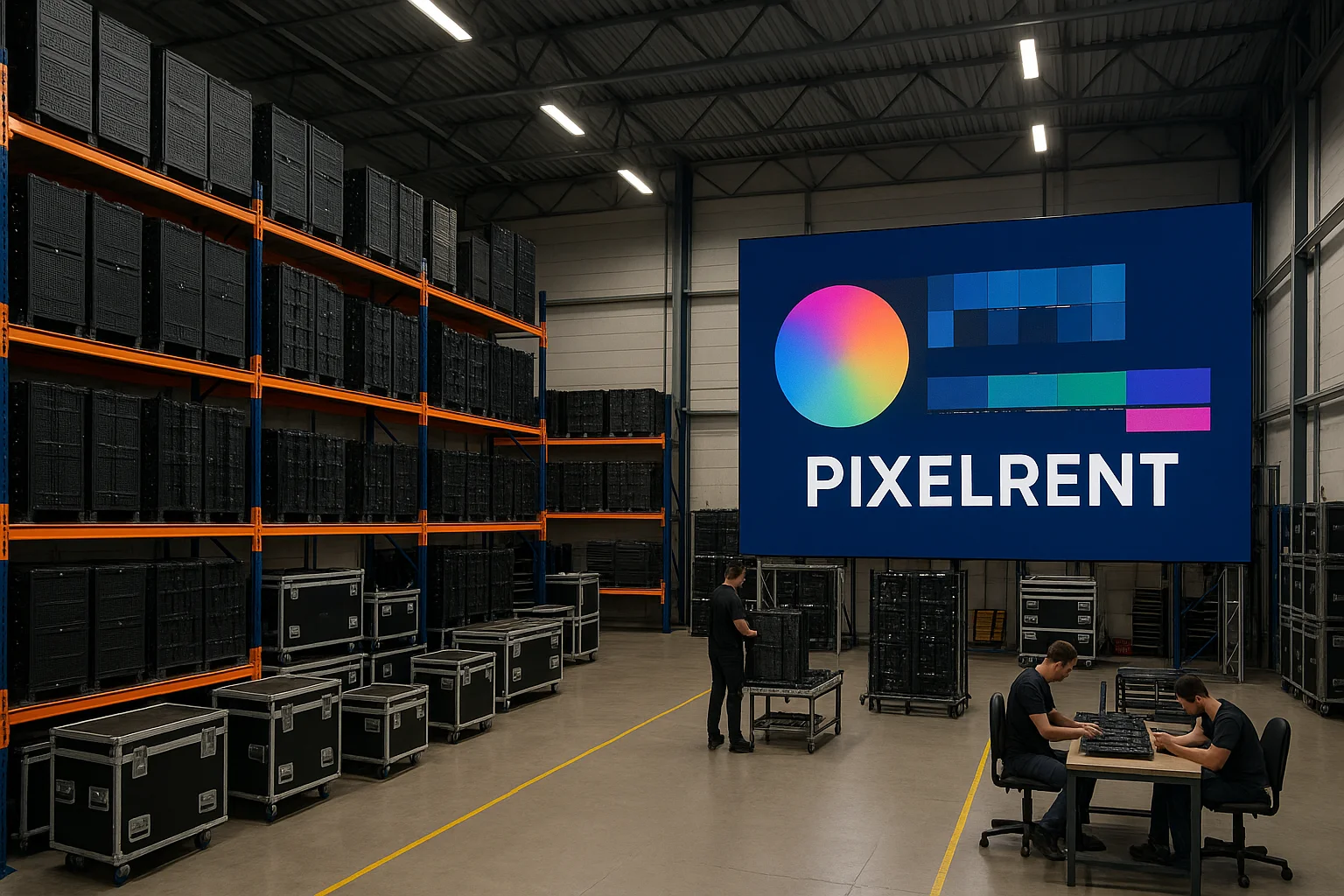 Rental LED display cabinets prepared for export to Thailand